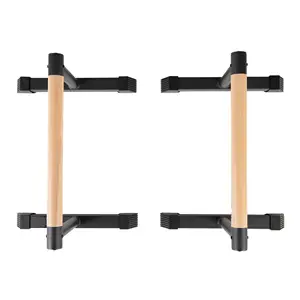 ZYfit Wood Push Up Bars Parallettes Bars Anti-slip Handstand Bars For Calisthenics Fitness Floor Workouts Solid Wood