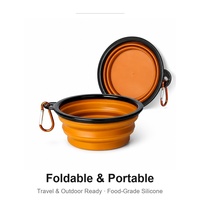 Tazones de Viaje Plegables para Perros y Gatos, Tazones Portátiles para Comida/Agua de 1000 ml de Capacidad, Ahorro de Espacio, Tazón para Cachorros