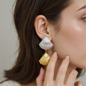 ต่างหูสแตนเลสรูปหัวใจ ชุบทอง 18k แบบติดหู สำหรับงานปาร์ตี้ เครื่องประดับแฟชั่นแบบห้อย - Product Image 3