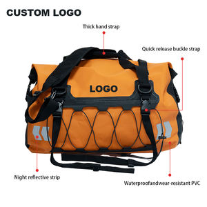 맞춤형 로고 500D PVC 타프린 40L 용량 방수 오토바이 더플백 테일 러기지백 아웃도어 백 - Product Image 4