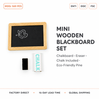 Tableau noir miniature en bois durable pour enfants 3+ ans, jouet éducatif pour la salle de classe, cadeau artistique Montessori, logo personnalisé OEM ANNA & BECK