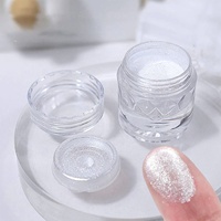 Poudre à ongles liquide acrylique super brillante Aurora blanc nacré avec logo personnalisé, effet miroir chromé, diamant, incroyablement transparente