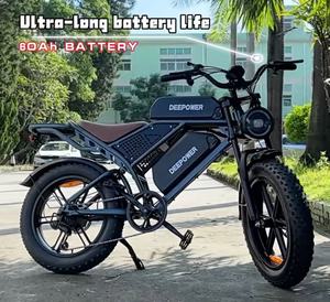 Vélo électrique 48V pour adultes avec moteur arrière à moyeu amovible 7 vitesses, frein à disque, batterie lithium 15AH et pneus larges - Product Image 5