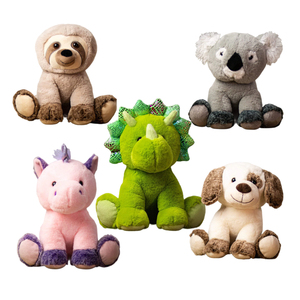 Promotion en gros de jouets de collection d'animaux sauvages en peluche, mignons vache/chien/licorne/paresseux/dinosaure, doux, offre spéciale - Product Image 1
