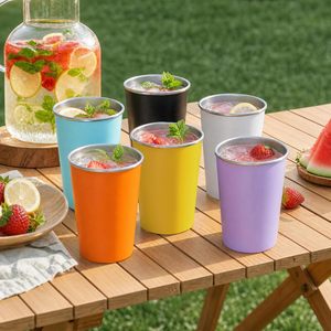 Eco-Friendly 350ml Single Wall 304 Stainless Steel Beer Cup Stackable <b>Metal</b> Drinking Tumbler for Camping Party Bar - Product Image 5