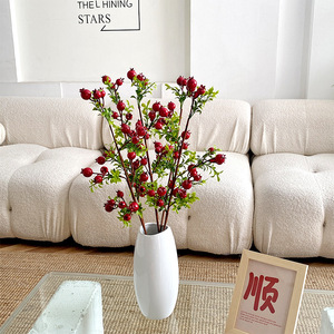 Ramas de Granada Artificiales Yasunobu de 30cm-100cm, Flores para Jarrón, Material de Espuma, Fruta Decorativa, Adorno para Interiores - Product Image 1