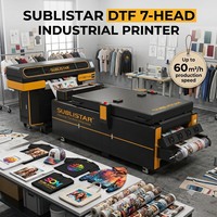 Impresora Digital DTF Sublistar Factory de 60CM con 7 Cabezales I3200 para Impresión Directa en Película PET, Impresora de Camisetas DTF
