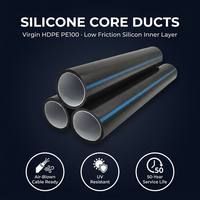 Conduit en PEHD à âme en silicone 12-63mm pour câble à fibres optiques soufflé à l'air, faible friction, souterrain, FTTH 5G, couleur OEM