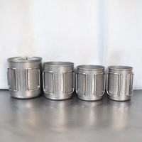 Mug à café en acier inoxydable à double paroi 304, poignée pliable, isolation thermique portable 0-6 heures, écologique, pour les voyages en plein air