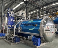 Stérilisateur d'autoclave de cornue de nourriture par lots horizontaux avec les paniers 304 d'acier inoxydable de double porte