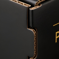 Boîte d'expédition en carton ondulé noir mat personnalisée, emballage recyclable pour l'e-commerce, vêtements, abonnement, cadeau, avec logo