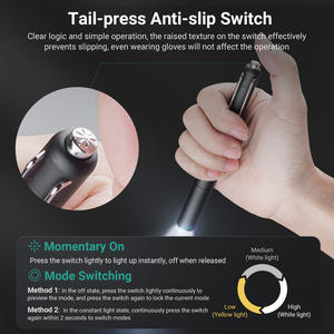 Ip65 काले प्रकाश एल्यूमीनियम मिश्र धातु शरीर <span class=keywords><strong>365</strong></span> nm पराबैंगनी त्वचा का पता लगाने और लकड़ी के दीपक के लिए - Product Image 6