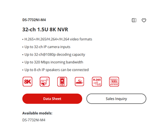 Hik 4K 5MP DS-7732NI-M4 32CH NVR Dual Bandwidth Input 2 HDD H265 Motion Detection for Output IP CCTV Security - Product Image 5