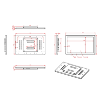 New 32-inch High-Resolution Intellitouch Flat Touch Monitor DVI/USB/Serial for Interactive Amusement Self-Service Gaming