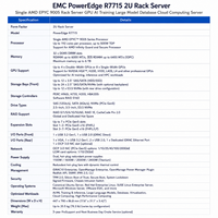 EMC PowerEdge R7715 2U 单颗 AMD EPYC 9005 机架式服务器 GPU 人工智能训练大模型数据库云服务器