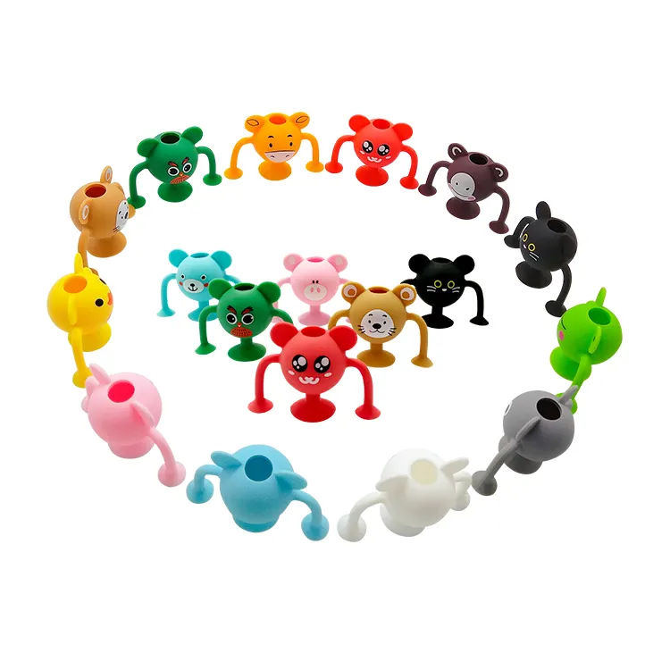 Factory Wholesale Online Multi function Baby Silicone Suction STEM educational Toy for kids