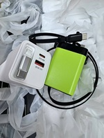 Bloc adaptateur GaN 65W avec ports USB et USB-C doubles, chargeur mural 65W avec câble Type-C rétractable pour iPhone 17 16 15 Pro Max