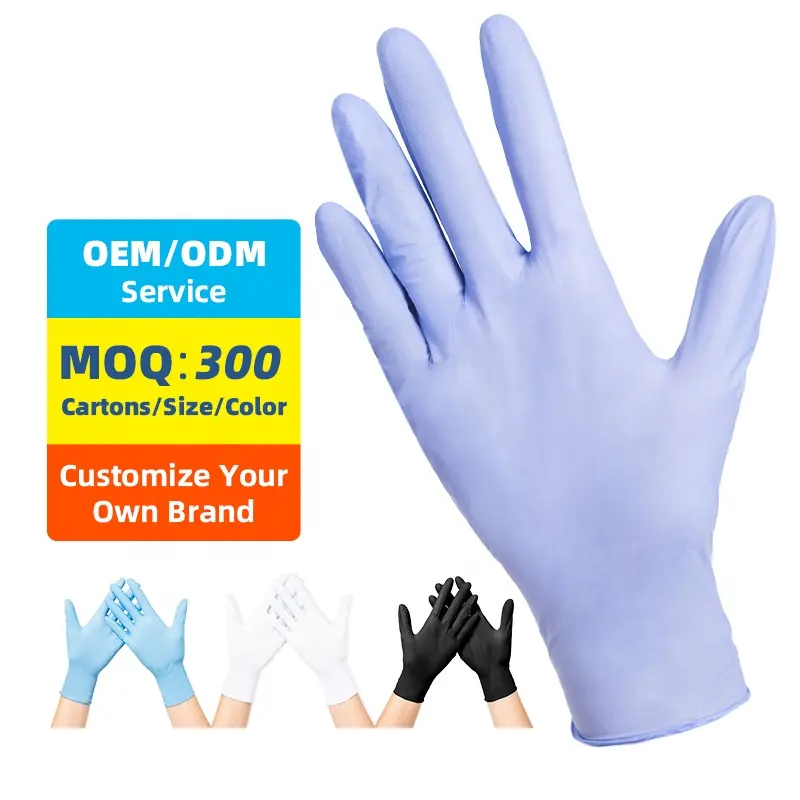 Latex Free Nitrile Gloves Medical Exam Doctor Dental VeterinaryViolet Blue Powder Free Disposable Nitrile Gloves for Hospital