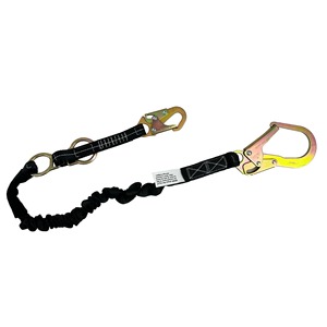 ANSI Padrão Único Elastic Leg Lanyard Arnês De Segurança Preto Feito de Poliéster SND79