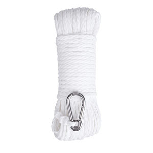 Corde d'ancre de bateau en polypropylène, diamètre personnalisé, noire avec rouge, imperméable, corde creuse tressée pour bateau - Product Image 3