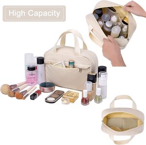 Bulk Wholesale <b>Makeup</b> <b>Bag</b> <b>for</b> Women Cute Corduroy Toiletry <b>Bags</b> <b>Travel</b> Use - Product Image 6