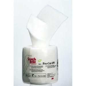 Rotolo pretagliato Scotch-Brite 690 bianco da 4 m per la pulizia di superfici delicate - Product Image 1
