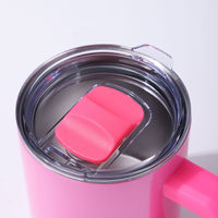 Bouteilles d'eau vierges de sublimation de paille de poignée de tasse de café d'acier inoxydable magnétique isolé par double couche de 12oz pour des cadeaux d'affaires