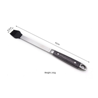 Ensemble d'outils de barbecue 4 pièces avec spatule à fentes, fourchette, brosse et pince pour barbecue et cuisine