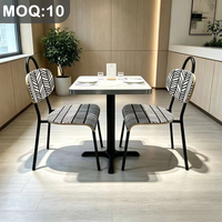 Personnalisation OEM ODM, table pliante de luxe en pierre, métal, cuir rembourré, ensemble de 4 chaises de salle à manger pour restaurant et bar