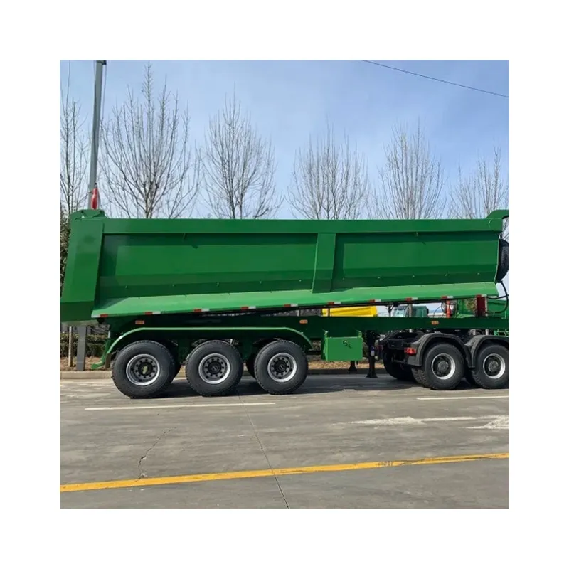 Best Verkopende Achterlader Aanhangwagen Dump Trailer 3 4 Assen 30-100ton Kipper Oplegger