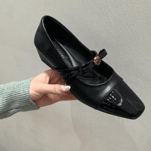 Zapatos Mary Jane de Ante con Punta Cuadrada y Tacón Invisible para Mujer, Estilo Retro Francés, Novedad Primavera 2026, con Correa al Tobillo y Boca Baja - Product Image 3