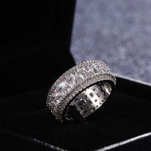 Anello in pietra di zircone di cristallo femminile CAOSHI fedi nuziali Vintage per donna anello placcato in argento 925 di moda di lusso - Product Image 4