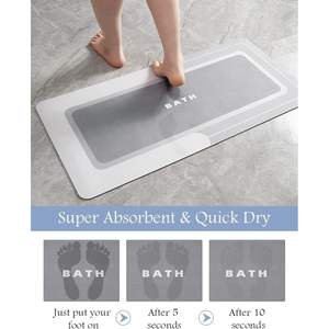 3-Piece <b>Super</b> <b>Absorbent</b> Cartoon Non-Slip Diatomite Eco-Friendly Massage Rectangular Customized Color Machine Made Bathroom Rug - Product Image 5