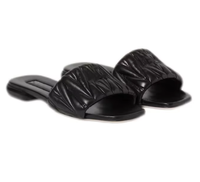 Sandales plates ouvertes pour femmes, respirantes, tendance estivale, avec lettres imprimées classiques