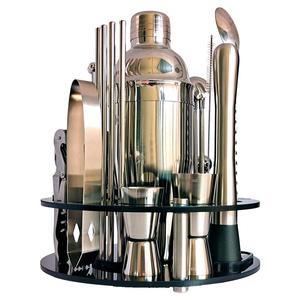 Accessori Kit barman con supporto Wine Shaker Mudler Jigger & Strainer Barware <span class=keywords><strong>Set</strong></span> di 30 in acciaio per alimenti - Product Image 6