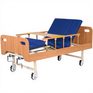 Cama de enfermería de madera KS con manivela doble manual y barandilla para el cuidado de ancianos en el hogar - Product Image 4