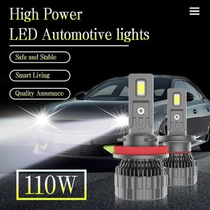 Ampoules <span class=keywords><strong>LED</strong></span> de conversion avant pour voiture A13B, haute luminosité, sans erreur, 110W, 11600Lm, 6500K, 12V, pour les marchés locaux de vente au détail d'éclairage automobile - Product Image 2