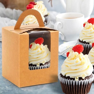 Scatola per Cupcake con contenitore, adatto per spuntini per <span class=keywords><strong>feste</strong></span> di compleanno di nozze, scatola regalo portatile con manico plugin per finestra - Product Image 6