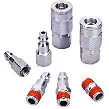 New American-Style 7-Piece <b>Quick</b> Couplings Set Steel and Brass for Air Tools Application - Product Image 2
