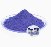 GHK-Cu 99% 50mg/100mg Poudre de cuivre bleu lyophilisée de haute pureté, matière première cosmétique pour soins de la peau, provenant du Guangdong