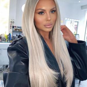 Cheap Long Straight <b>Synthetic</b> <b>Wigs</b> for Blonde 22inch 13x4 Transparent Front High Quality Heat Resistant Natural Hairline - Product Image 1