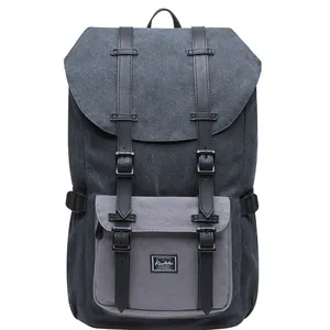 Hot sale backpack high quality oem outdoor mountain backpack bag travelling canvas hiking leather backpack