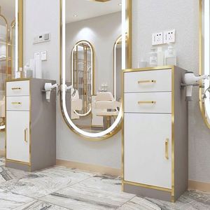 Sober Top Selling Black Gray White Rolling Barber Spa Facial Metal Hair Salon Beauty Salon Hairdressing <b>Trolley</b> Carts - Product Image 4