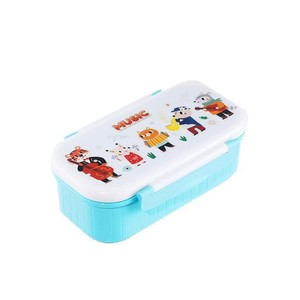 Cartoon <b>Plastic</b> Divided <b>Lunch</b> <b>Box</b> Microwaveable Bento <b>Box</b> For Students And Office Workers Pink And Blue Rectangle - Product Image 5