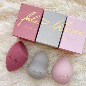 定制徽标包装柔软化妆海绵搅拌器无乳胶美容蛋化妆工具美容海绵套装带盒 - Product Image 1