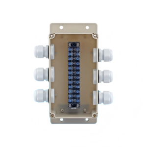 158x90x60mm Waterproof Junction Box Three-in-three-out 15A Terminal Block PG13.5 Cable Gland <b>Enclosure</b> Terminal box - Product Image 1