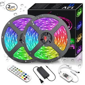 Light 5050 RGB Flexible Ribbon Fita Sync With Music Remote HA CONDOTTO LA Luce di Striscia ha cond Tape 5M 10M 15M 20M LED Strip