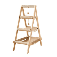 Structure d'escalade et maison pour chat en bois, luxueuse et adorable, avec hamac et poteaux à gratter, pour plusieurs chats et usage familial