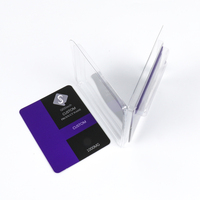 Pequeña caja de embalaje al por menor Caja de teléfono celular de plástico duro transparente de PVC con diseño en relieve con materiales reciclados Uso en blíster