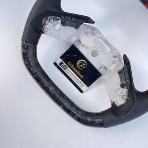 CCExcellent Volant en fibre de carbone personnalisé pour <span class=keywords><strong>Corvette</strong></span> C8 avec cuir perforé - Product Image 4